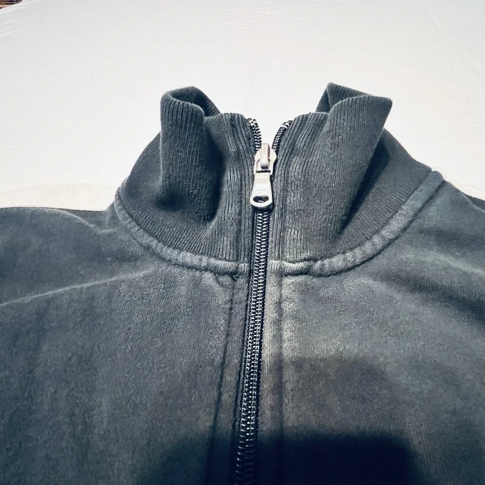 Polo Ralph Lauren Track Jacket‎ Mens Small Black Full Zip Red Pony Logo Cotton
